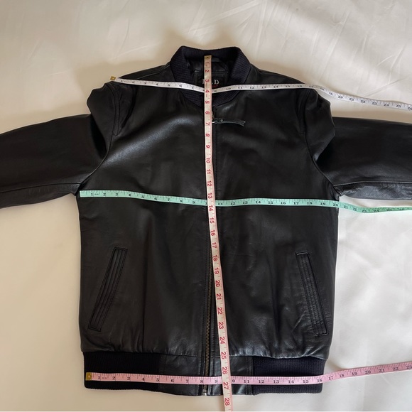 LLD ORIGINAL Black Vintage Genuine Leather Bomber Jacket - Picture 9 of 14